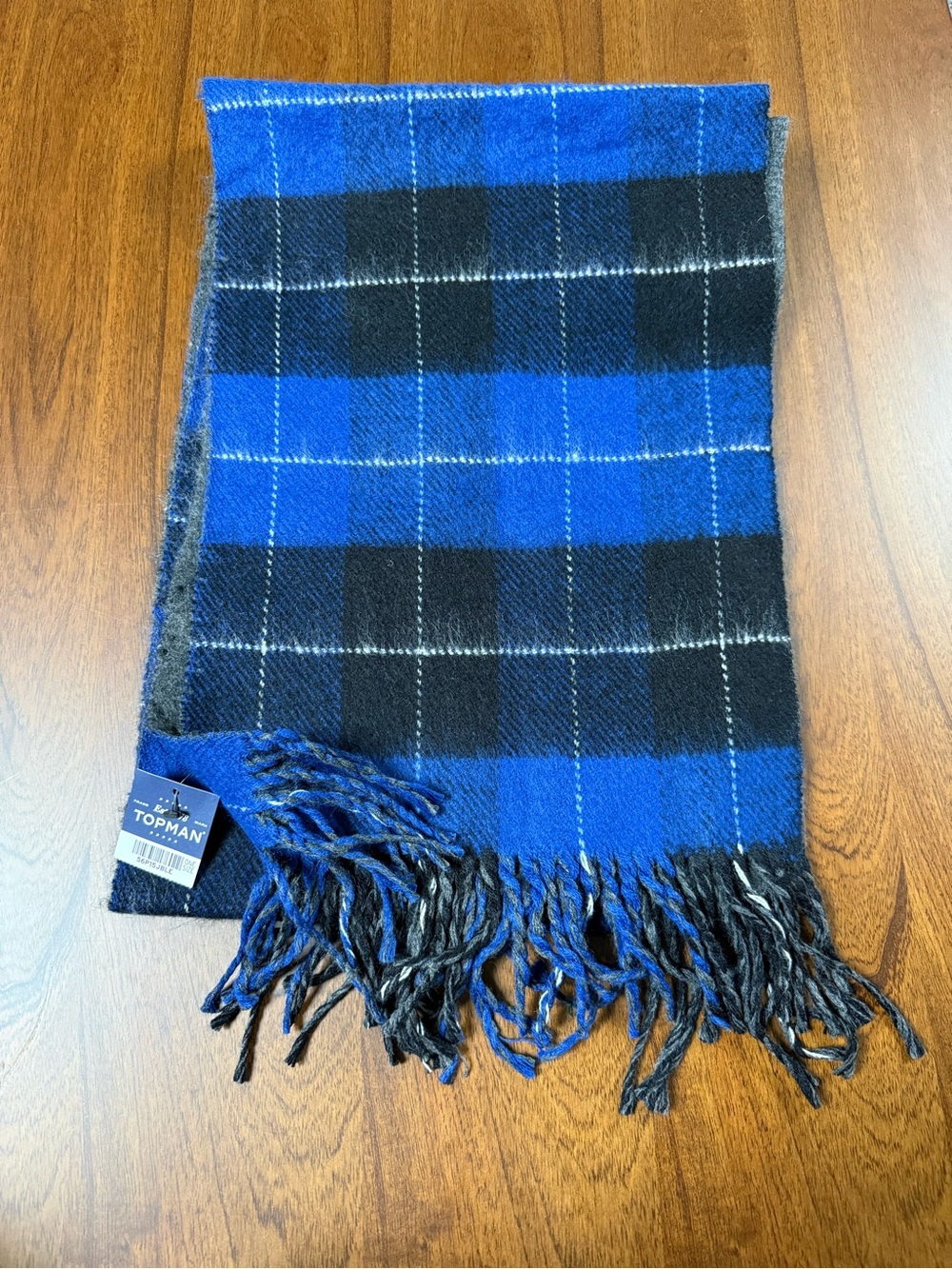 Topmam Plaid Fringed Scarf